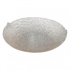 Circular textured glass flush mount fixture 